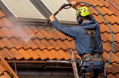 Démoussage et hydrofuge de toiture à Sourribes
